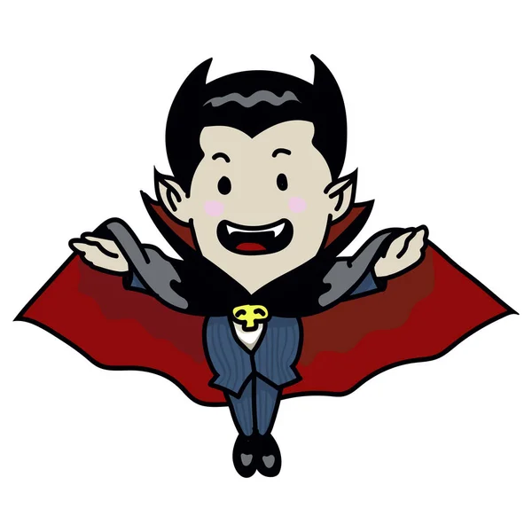 Sg171004-Halloween Vampiro cartoon - Ilustração vetorial — Vetor de Stock
