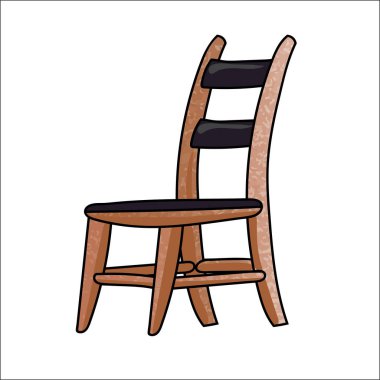 Beyaz arka plan üzerinde - vektör Illustratio izole karikatür sandalye