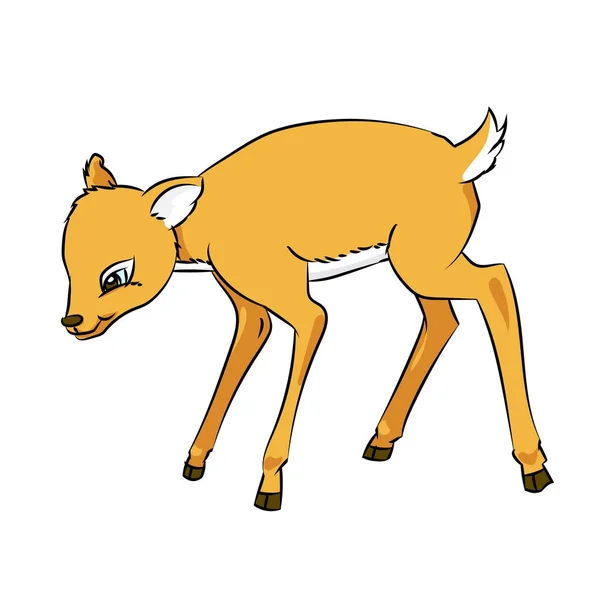 Dibujos animados de rata de ciervo - Vector dibujado en línea — Vector de stock