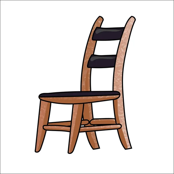 Cadeira dos desenhos animados isolada no fundo branco - Vector Illustratio — Vetor de Stock