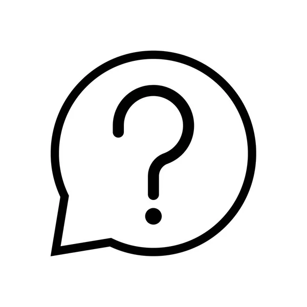Chat sign Question icon in speech bubble - vector iconic design — Stock Vector