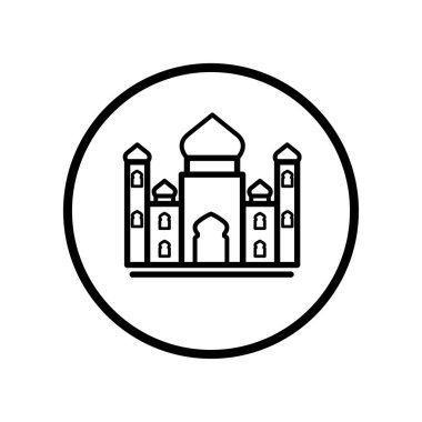 İslam simgesi, cami simgesi-vektör ikonik tasarım