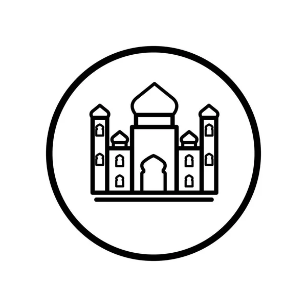 Islámské ikona, mešita ikonu vektor kultovní Design — Stockový vektor