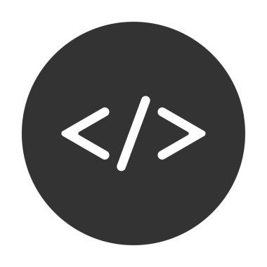 Siyah daire - vektör ikonik tasarım kodu simgesini