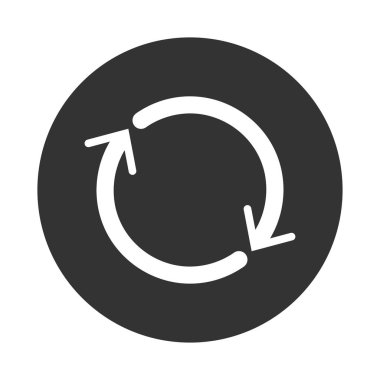 Siyah daire - vektör ikonik tasarımı sıfırla simgesini