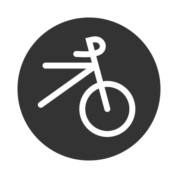 Bicycle icon in black circle- vector iconic design — Stock Vector