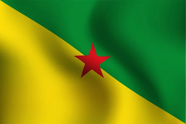 Vlag van Frans-Guyana - vectorillustratie — Stockvector