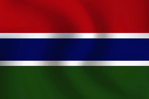 Flagge von Gambia - Vektorillustration — Stockvektor