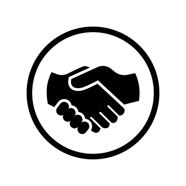 Vector of Handshake Icon in Circle line - design iconique vectoriel — Image vectorielle