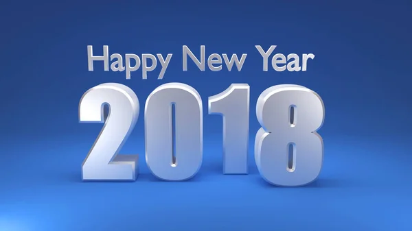 Happy New Year 2018, 3D render
