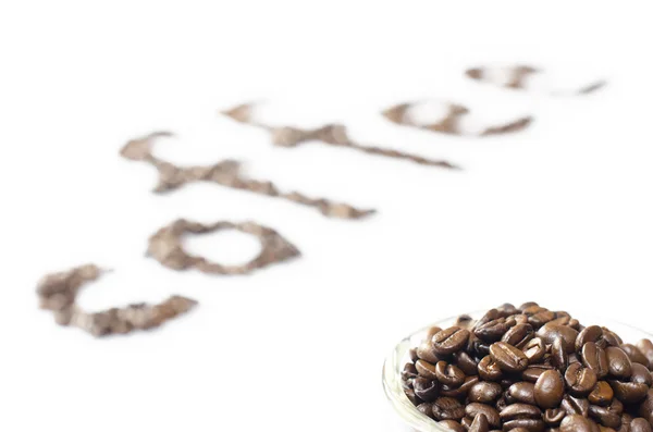 コーヒー豆から円 — ストック写真