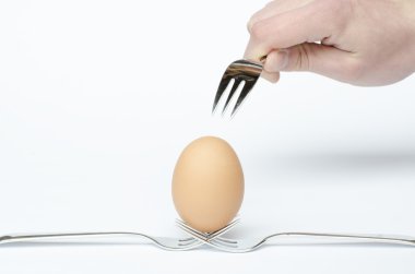 Beyaz arkaplanda yumurtalar