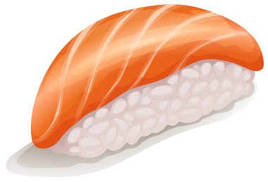 Somon suşi Japon pirinç ile