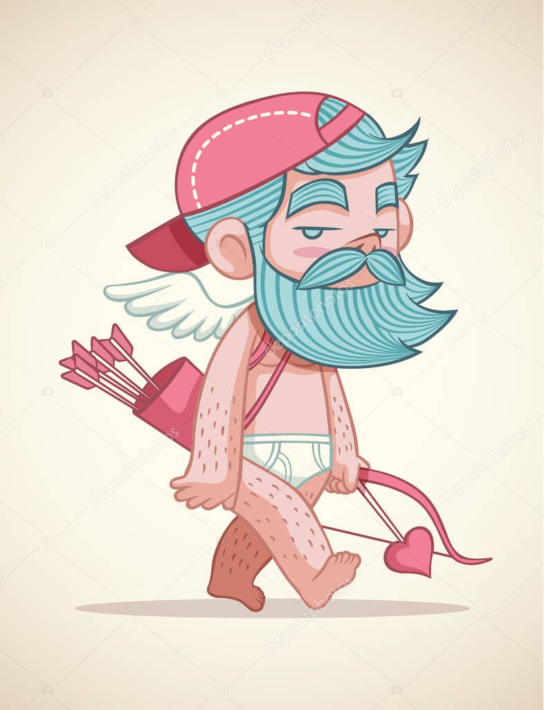 beard cupid cartoon