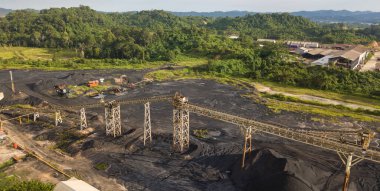 Eski Kömür Madenciliği ve Nakliye Limanı hava görüntüsü