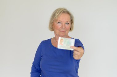 Üst düzey Bayan Kartvizitine holding