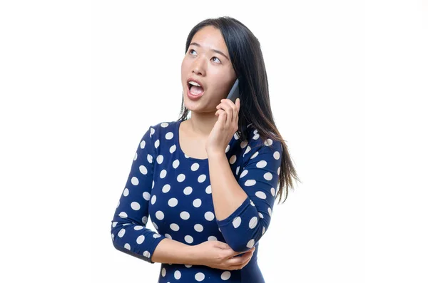 Kínai nő sokk és döbbenet reagál — Stock Fotó