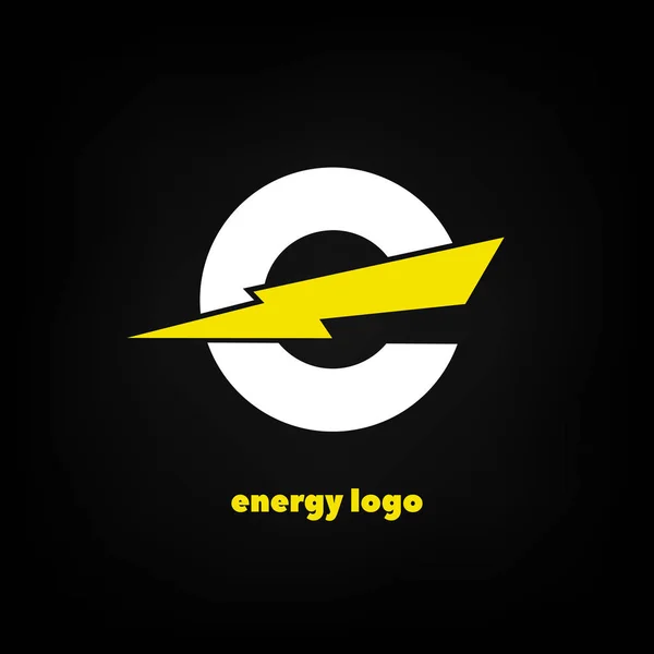 Logo z symbolem energii — Zdjęcie stockowe