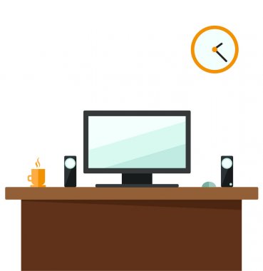 Bilgisayar ile Office çalışma alanı 