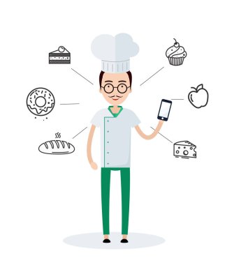 Şef telefon çizim ile