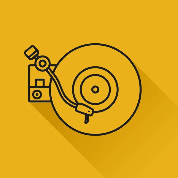 Retro vinyl gramofon — Wektor stockowy