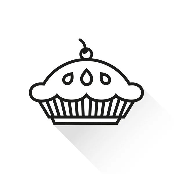 Linear cake logo — Stock Vector