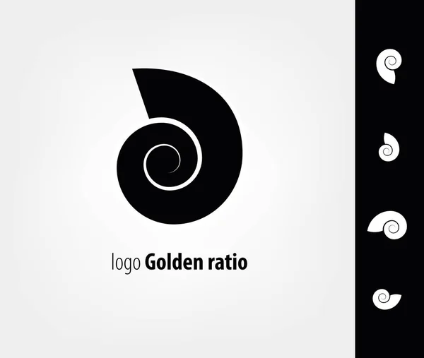 Shell golden section logo — Stock Vector