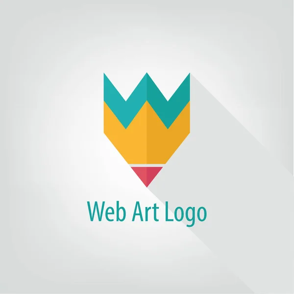 Logo crayon simple — Image vectorielle