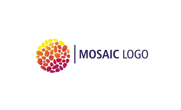 Mozaika koło logo — Wektor stockowy