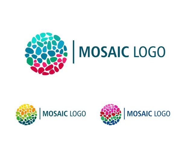 Mosaic circle logo — Stock Vector