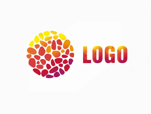 Logo mosaico en el círculo — Vector de stock