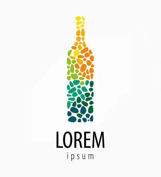Şarap şişesi ile logo