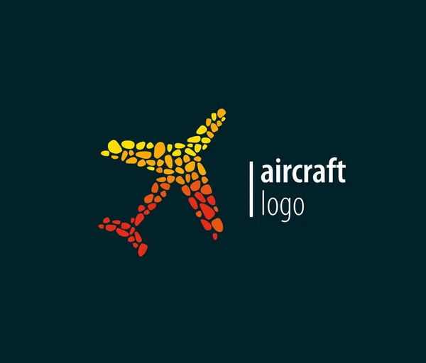 飛行機モザイク ロゴ — ストックベクタ