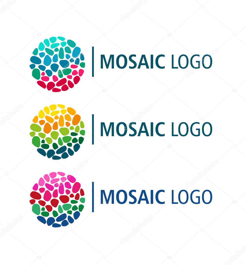 Logo for your business. Mosaic in the circle