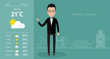 Adam önde gelen hava tahmini