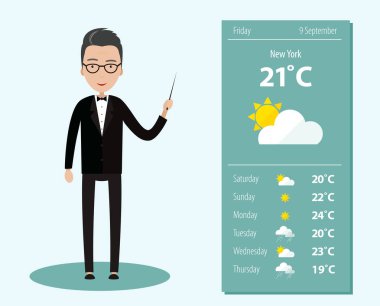Adam önde gelen hava tahmini