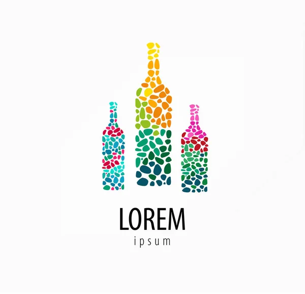 Şarap şişeleri ile logo