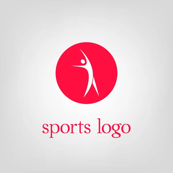 Спортивний логотип з людиною — стоковий вектор