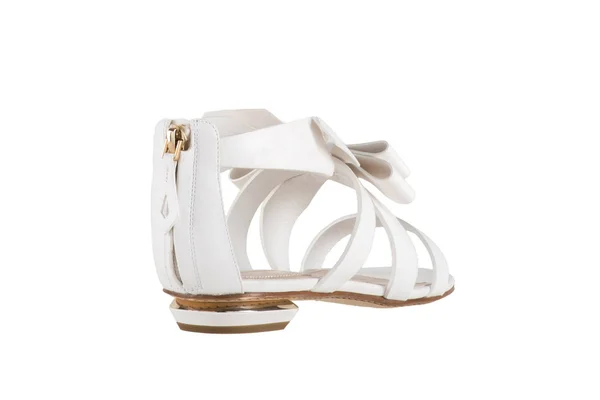 Damesschoenen op een witte achtergrond. premie schoeisel. Italiaanse merk schoenen — Stockfoto