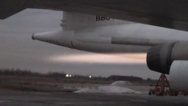 Zündung des Nachbrenners im Flugzeug — Stockvideo