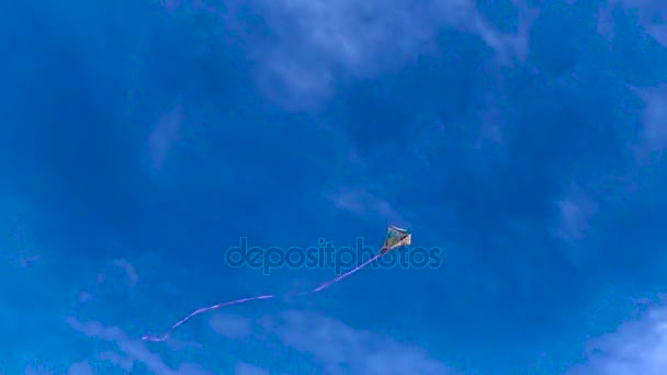 Een vlieger stijgt in de hemel — Stockvideo