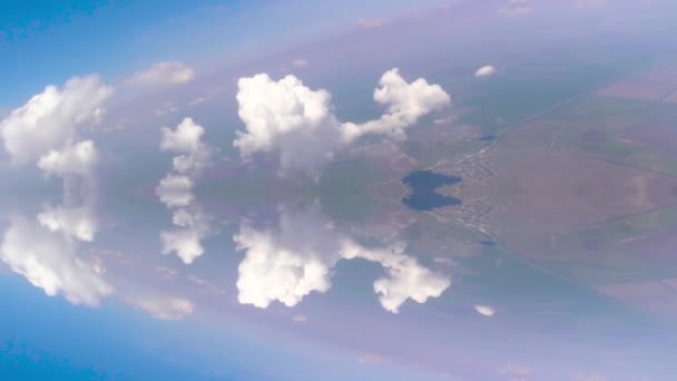 Around the mirror of clouds — Stock Video