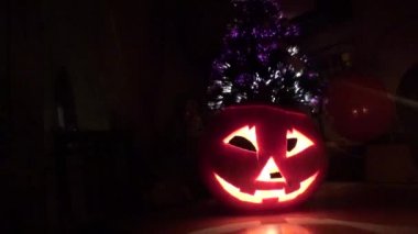 Mum ışıkları ve kabak