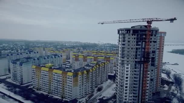 Bairro da cidade com novos edifícios — Vídeo de Stock