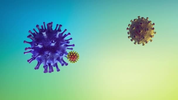 Drei Coronaviren werden miteinander kombiniert — Stockvideo