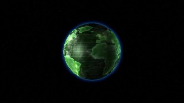 Yeşil neon kıtaları olan topraklar