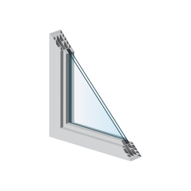 Web sitesi için çizimler kümesi - vektör simgeleri pencereler. Element 1 çift cam pencere ışık kazelik inşaat Webit.Top iç cam