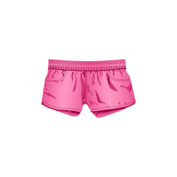 Una serie di illustrazioni per il sito web icone vettoriali abbigliamento femminile rosa. Elemento 10 pantaloncini donna abbigliamento abbigliamento spiaggia sport moda estate di Webit.Top — Vettoriale Stock