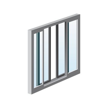 Web sitesi için çizimler kümesi - vektör simgeleri pencereler. Element 6 pencere coupe casement ışık inşaat cam webit.Top açık iç