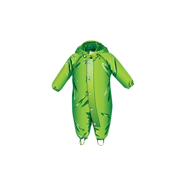 Una serie di illustrazioni per il sito web - icona vettoriale di usura per bambini. Elemento 2 tuta verde abbigliamento bambino vestiti bambino pantaloni bambino abbigliamento di Webit.Top — Vettoriale Stock